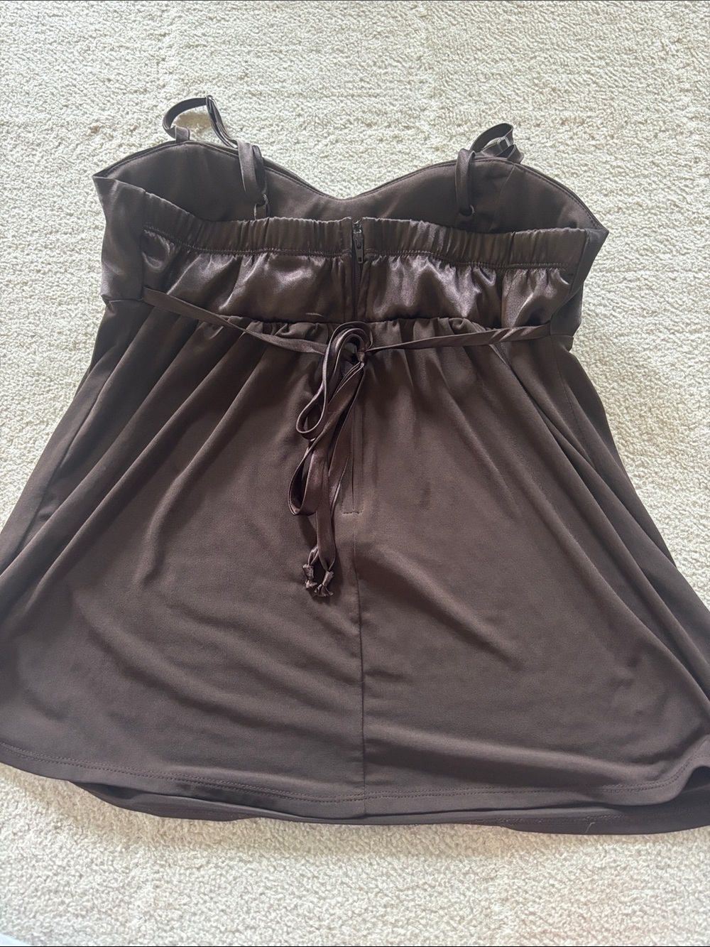 Vintage studio Y bow front brown tank top size medium - Picture 8 of 9